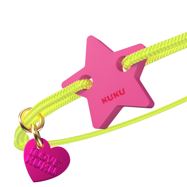 NARUKU - STAR - NeonYellow-Pink